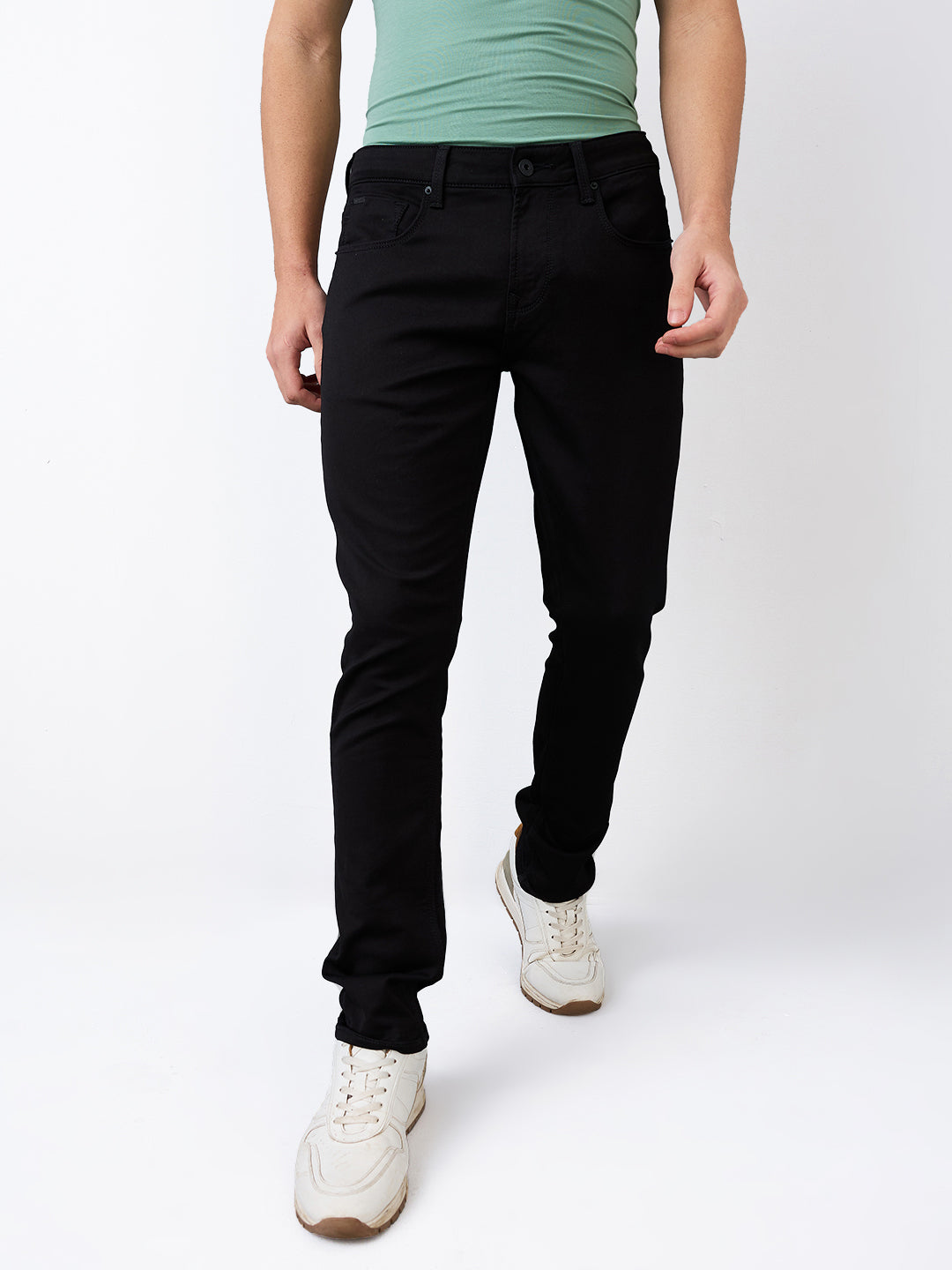 Spykar Slim Fit Low Rise Cotton Jeans For Men