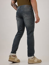 Spykar Grey Slim Fit Low Rise Casual Jeans For Men