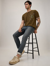 Spykar Grey Slim Fit Low Rise Casual Jeans For Men