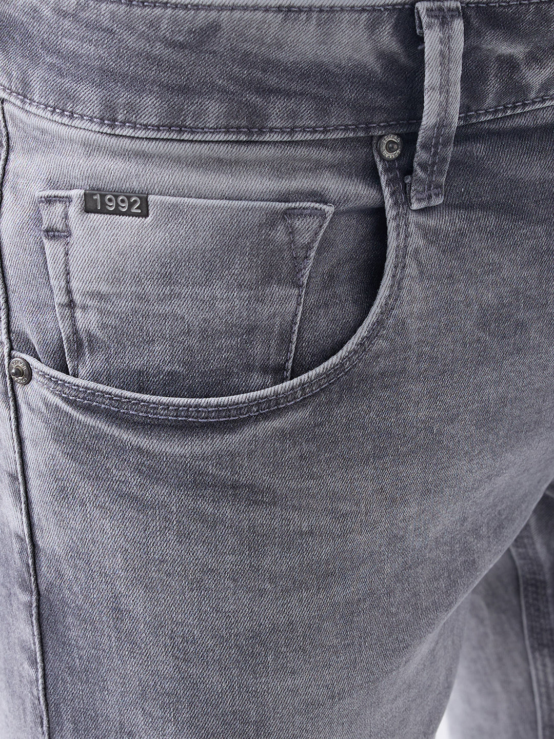 Spykar Grey Low Rise Skinny Fit Casual Jeans For Men