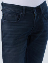 Men Jeans Slim Fit Blue Low Rise