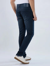 Men Jeans Slim Fit Blue Low Rise