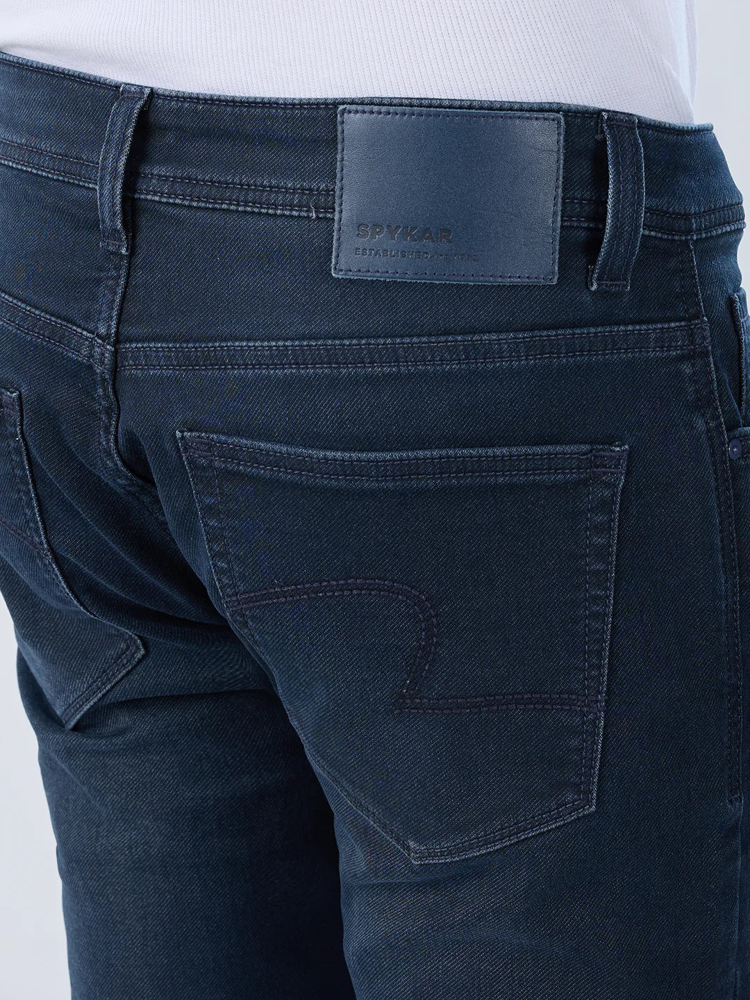 Men Jeans Slim Fit Blue Low Rise