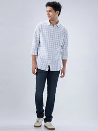 Men Jeans Slim Fit Blue Low Rise