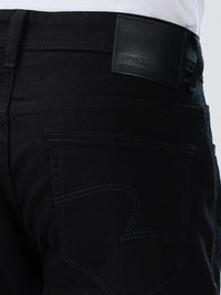 Men Kano Jeans Slim Fit Black Low Rise