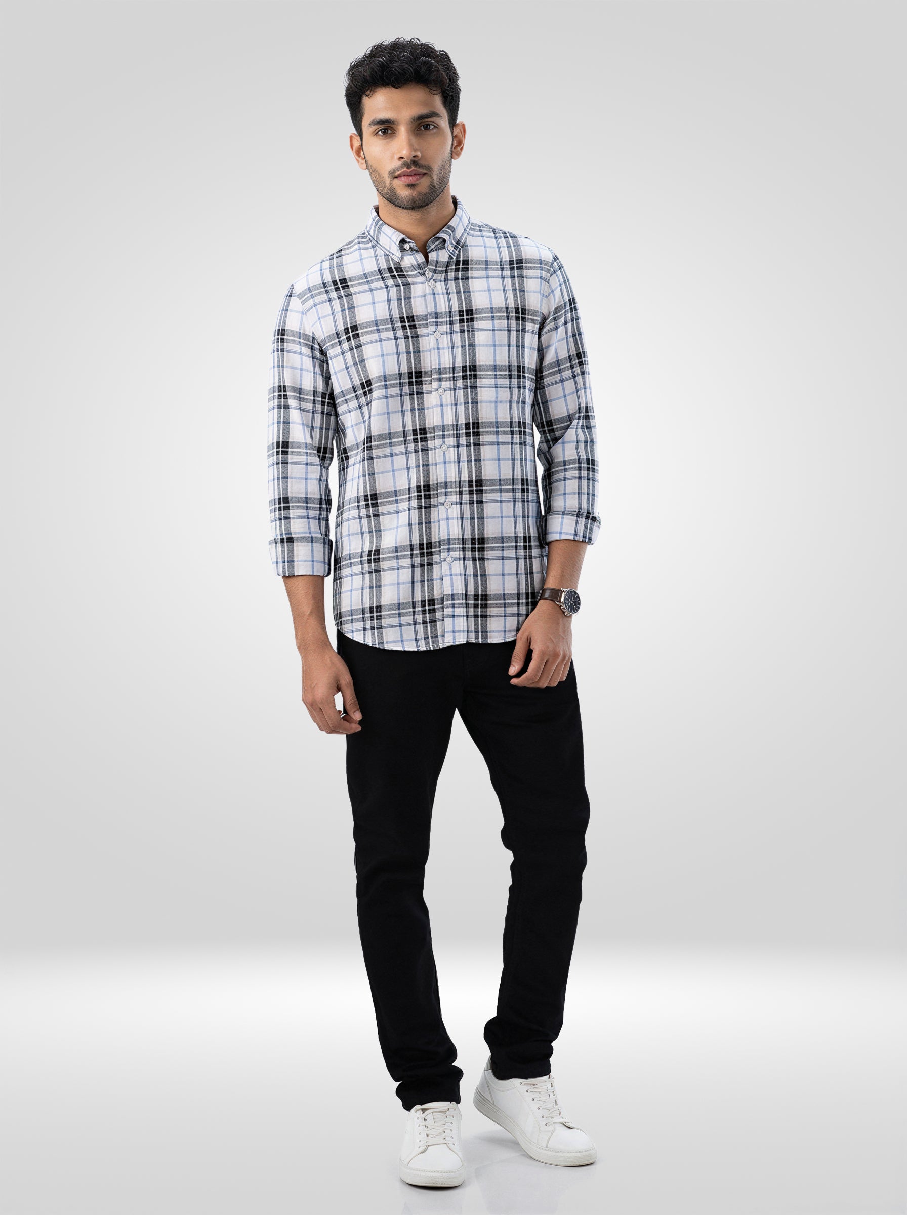 Men Kano Jeans Slim Fit Black Low Rise