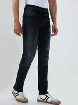 Men Kano Jeans Slim Fit Black Low Rise