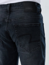 Men Kano Jeans Slim Fit Black Low Rise