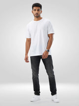 Men Kano Jeans Slim Fit Black Low Rise