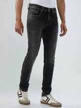 Men Kano Jeans Slim Fit Black Low Rise