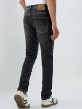 Men Kano Jeans Slim Fit Black Low Rise