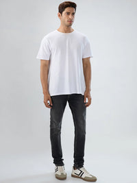 Men Kano Jeans Slim Fit Black Low Rise