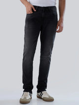 Men Kano Jeans Slim Fit Black Low Rise