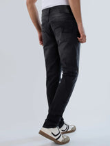 Men Kano Jeans Slim Fit Black Low Rise