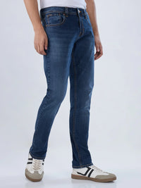 Men Kano Jeans Slim Fit Dark Blue Low Rise