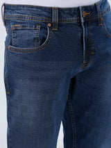 Men Kano Jeans Slim Fit Dark Blue Low Rise
