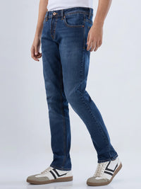 Men Kano Jeans Slim Fit Dark Blue Low Rise