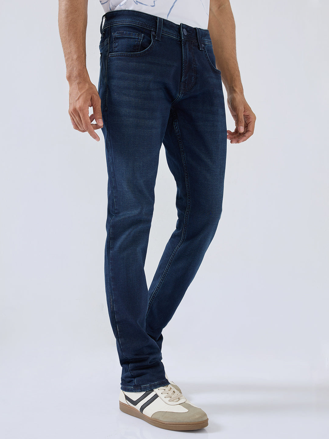 Men Nico Jeans Slim Fit Dark Blue Low Rise