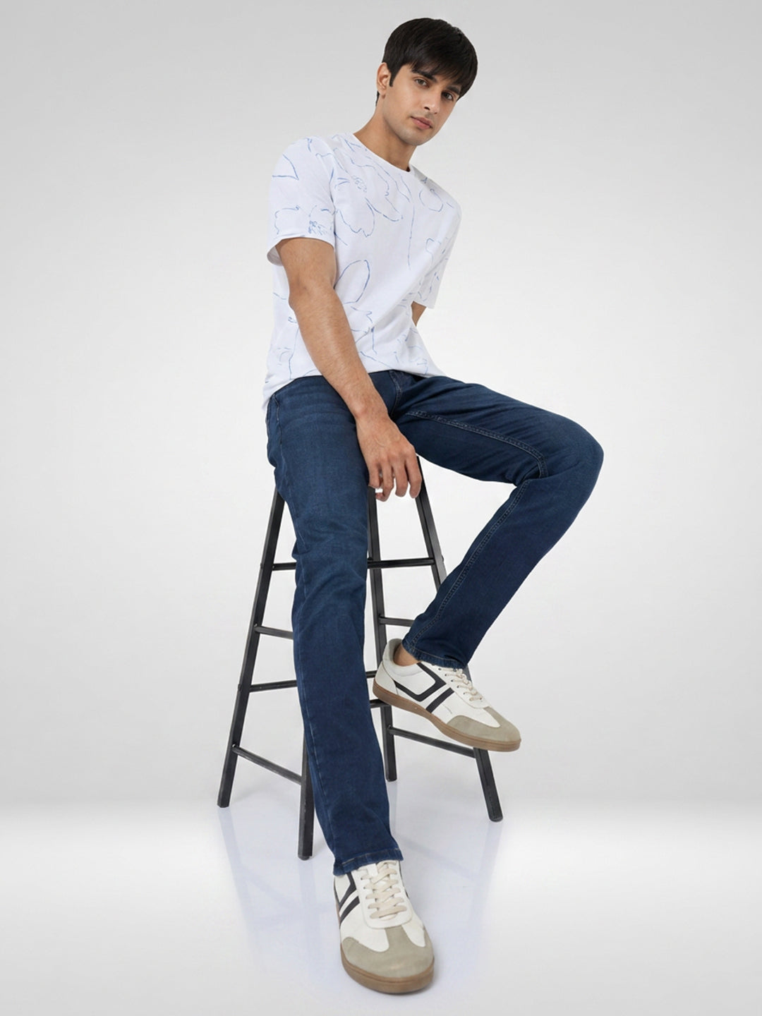 Men Nico Jeans Slim Fit Dark Blue Low Rise