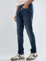 Men Kano Jeans Slim Fit Dark Blue Low Rise