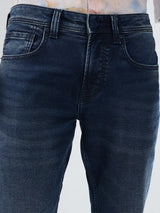 Men Kano Jeans Slim Fit Dark Blue Low Rise