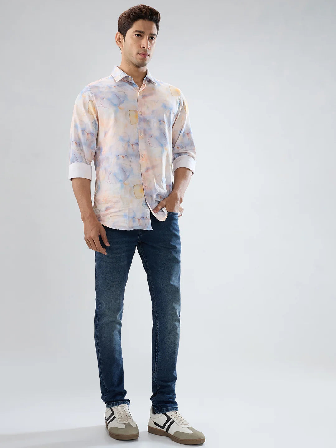 Men Kano Jeans Slim Fit Dark Blue Low Rise