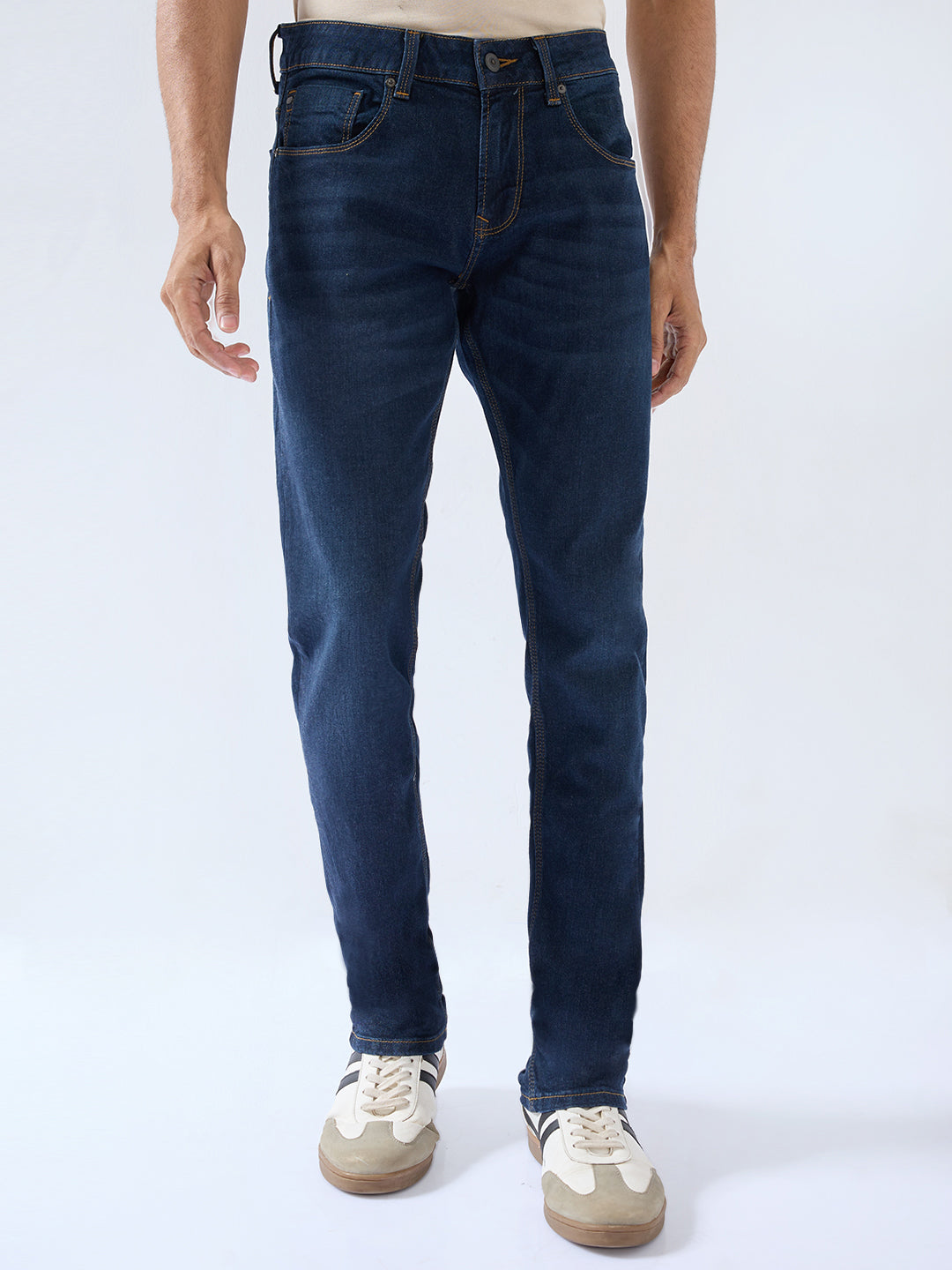 Men Nico Jeans Slim Fit Dark Blue Low Rise