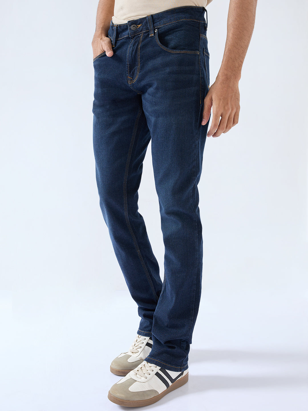 Men Nico Jeans Slim Fit Dark Blue Low Rise