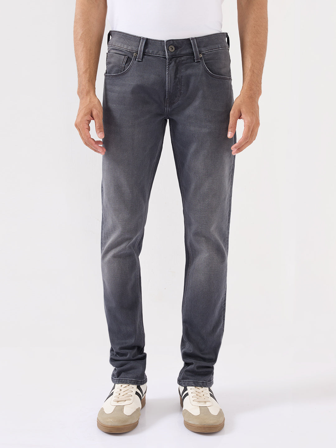Men Nico Jeans Slim Fit Dark Grey Low Rise