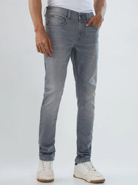 Men Kano Jeans Slim Fit Grey Low Rise