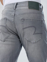 Men Kano Jeans Slim Fit Grey Low Rise