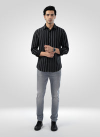 Men Kano Jeans Slim Fit Grey Low Rise