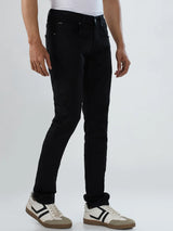 Men Kano Jeans Slim Fit Black Low Rise