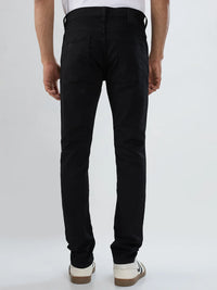 Men Kano Jeans Slim Fit Black Low Rise
