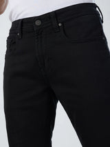 Men Kano Jeans Slim Fit Black Low Rise
