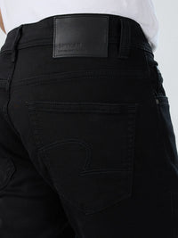 Men Kano Jeans Slim Fit Black Low Rise