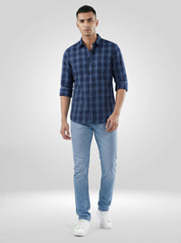 Men Kano Jeans Slim Fit Light Blue Low Rise