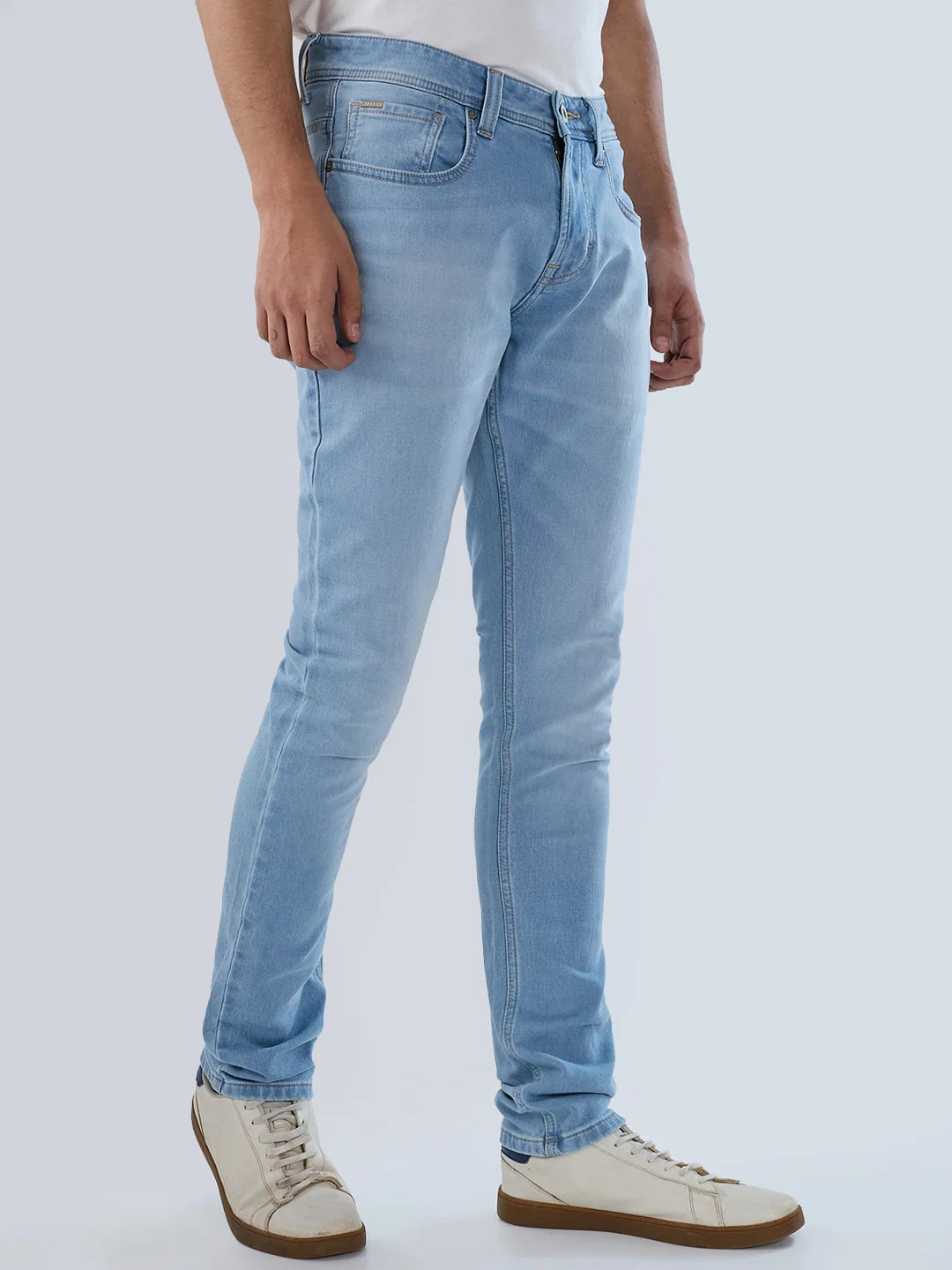Men Kano Jeans Slim Fit Light Blue Low Rise
