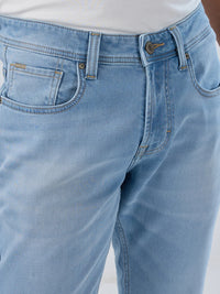 Men Kano Jeans Slim Fit Light Blue Low Rise