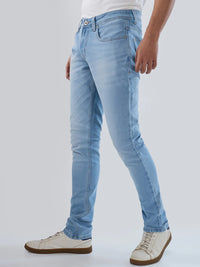 Men Kano Jeans Slim Fit Light Blue Low Rise