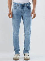 Men Kano Jeans Slim Fit Light Blue Low Rise