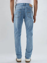 Men Kano Jeans Slim Fit Light Blue Low Rise