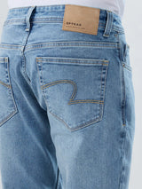 Men Kano Jeans Slim Fit Light Blue Low Rise