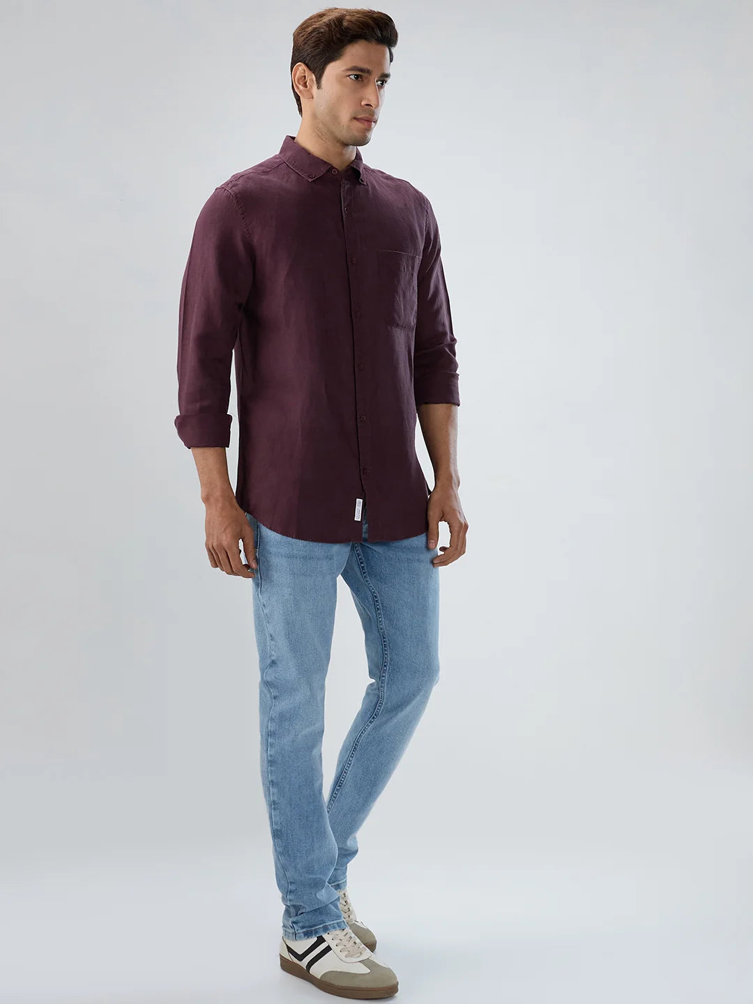 Men Kano Jeans Slim Fit Light Blue Low Rise
