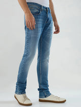 Men Kano Jeans Slim Fit Mid Blue Low Rise