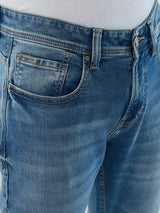 Men Kano Jeans Slim Fit Mid Blue Low Rise