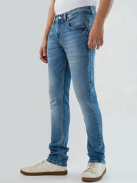 Men Kano Jeans Slim Fit Mid Blue Low Rise