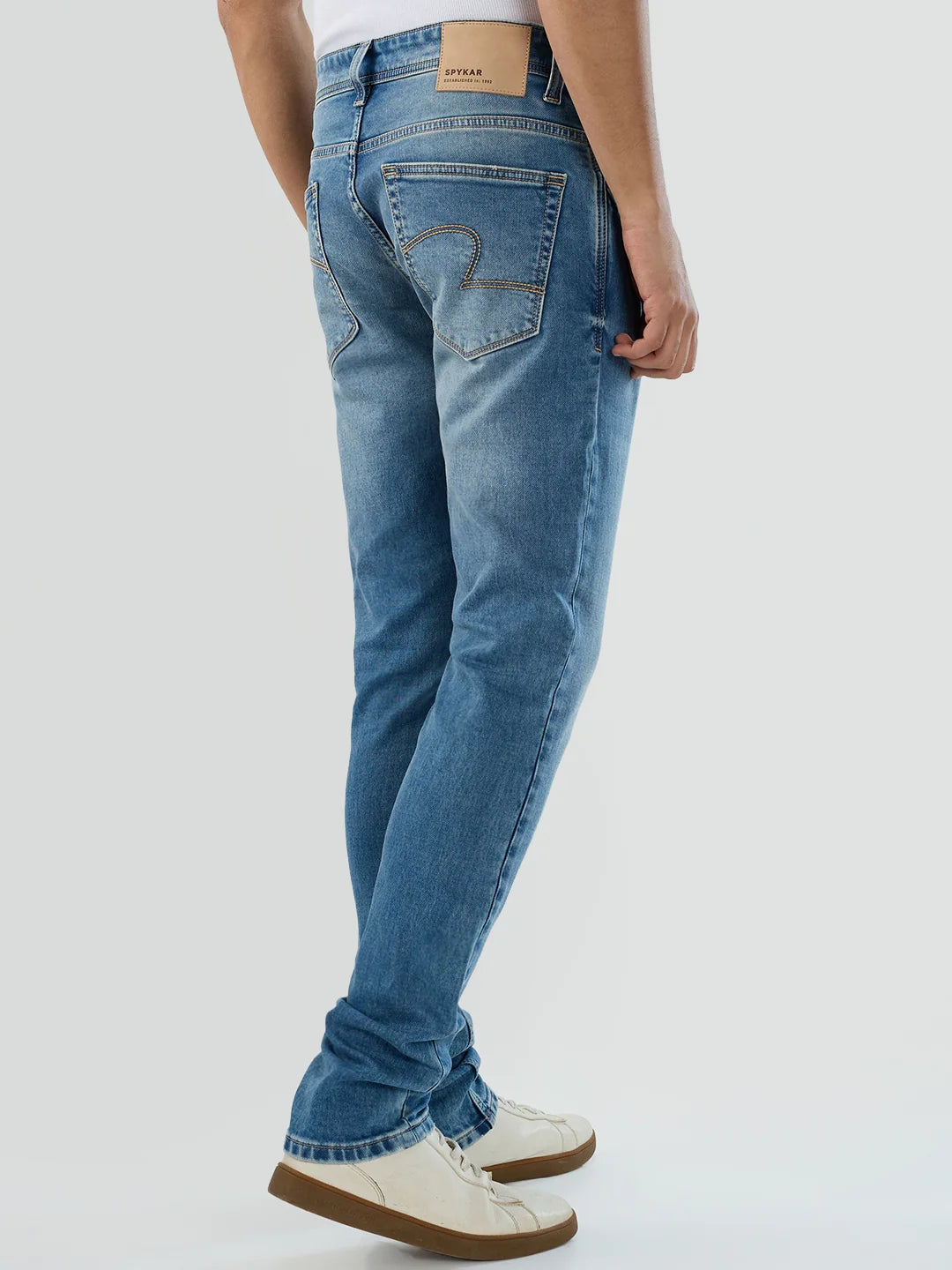 Men Kano Jeans Slim Fit Mid Blue Low Rise