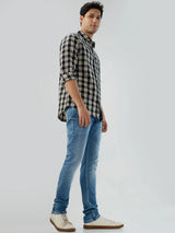 Men Kano Jeans Slim Fit Mid Blue Low Rise