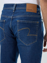 Men Kano Jeans Slim Fit Mid Blue Low Rise